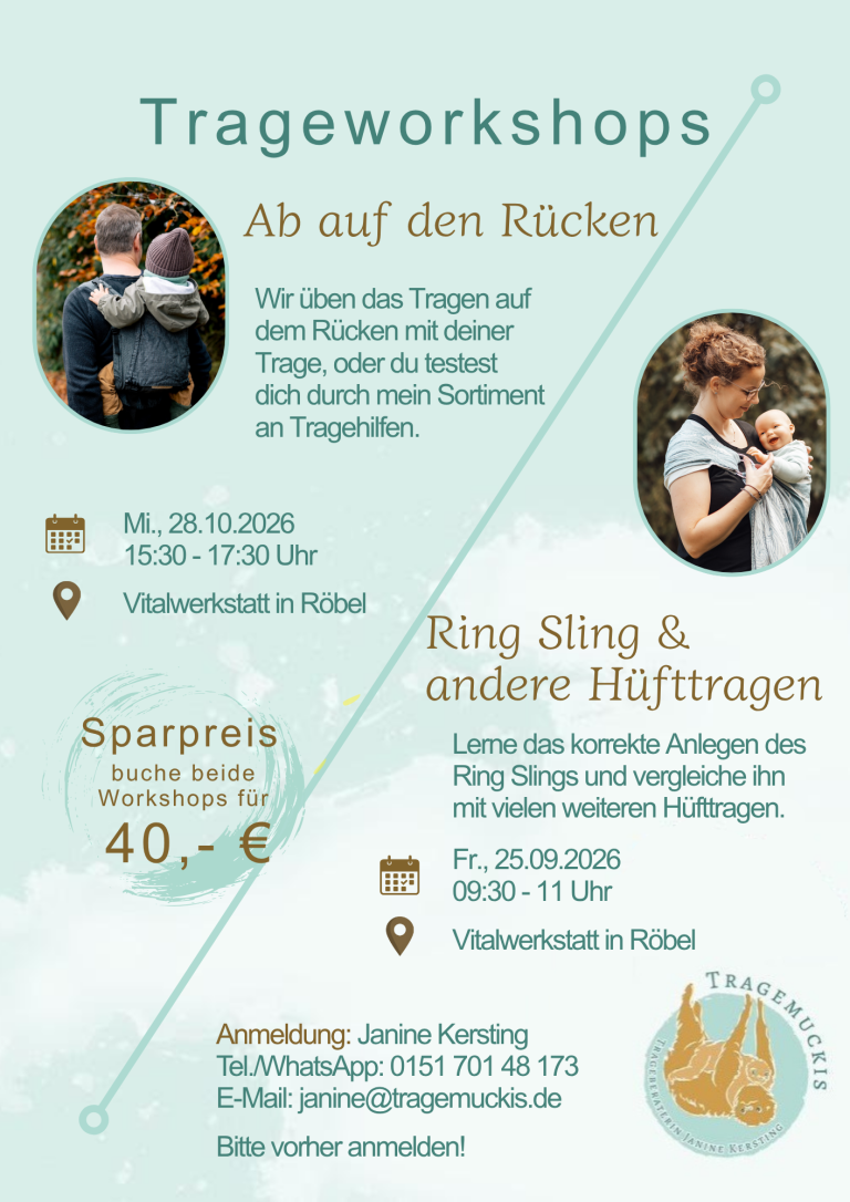 Trageworkshops Herbst 2026
